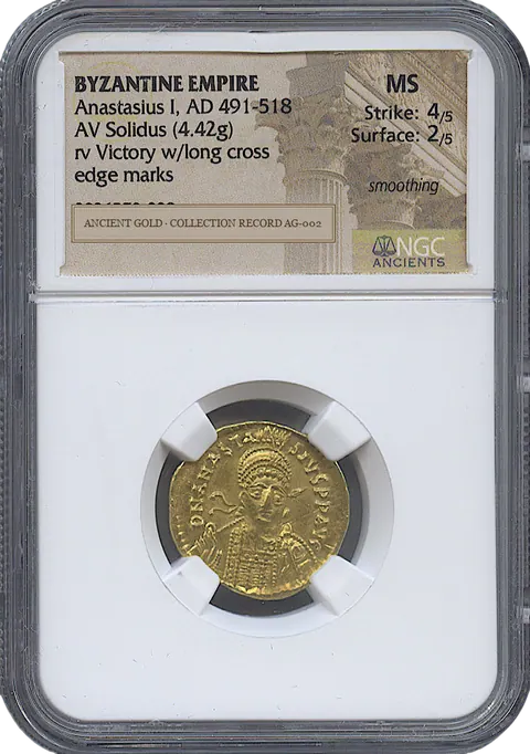 Anastasius I: A Solidus between Rome and Byzantium — obverse