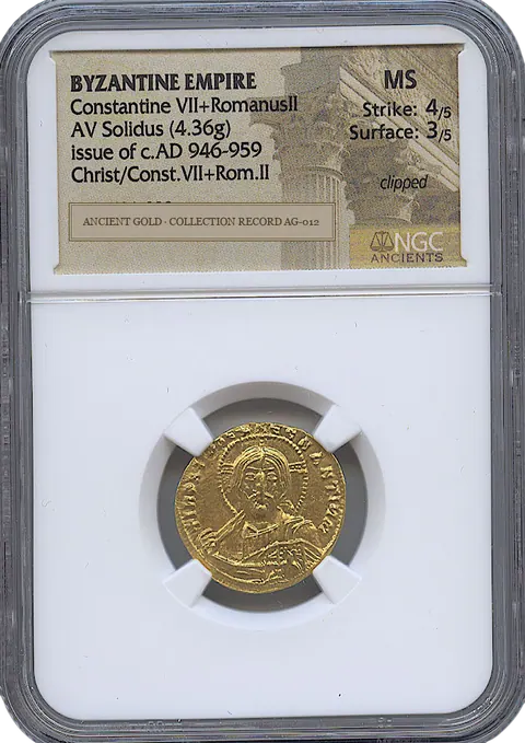 The Sacred Imagery of Constantine VII’s Gold Histamenon Nomisma — obverse