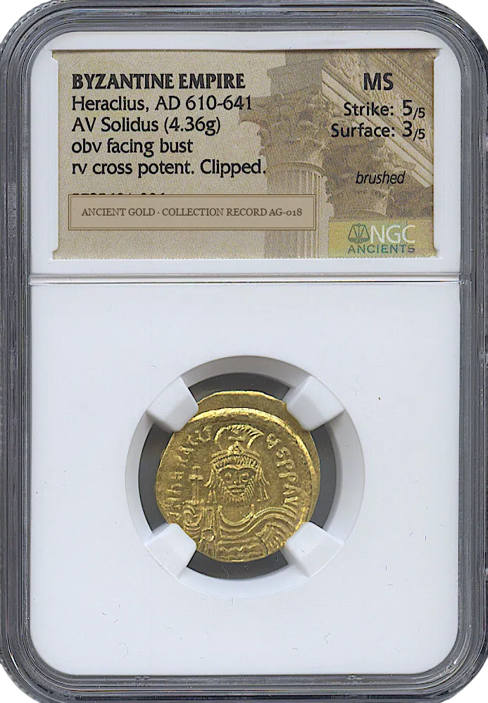 Heraclius and the Cross on Steps — obverse