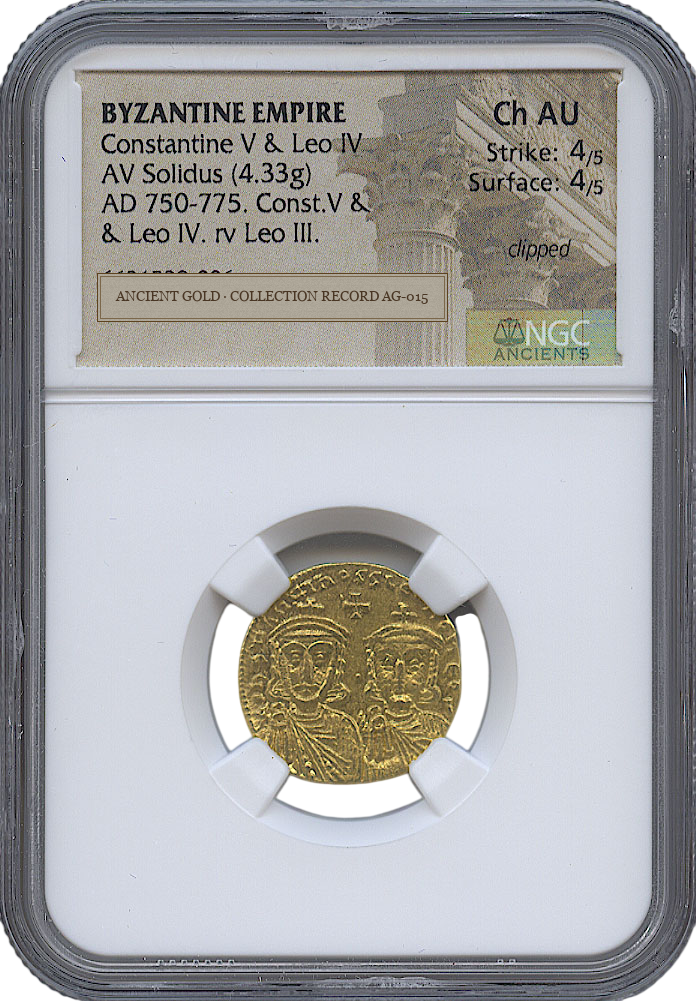 Constantine V and Leo IV Gold Solidus