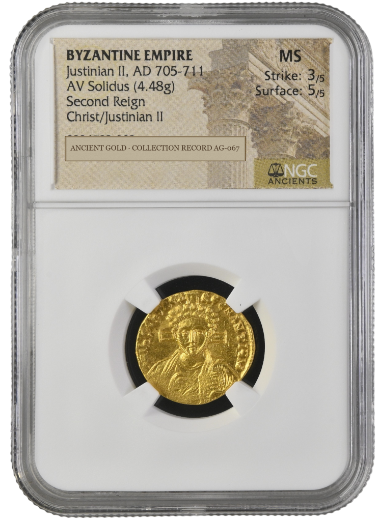 Justinian II Gold Solidus, Second Reign